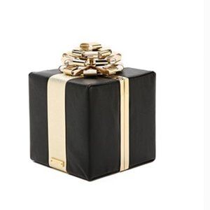 kate spade black gold gift box clutch purse bag SEE PHOTOS/DESCRIPTION